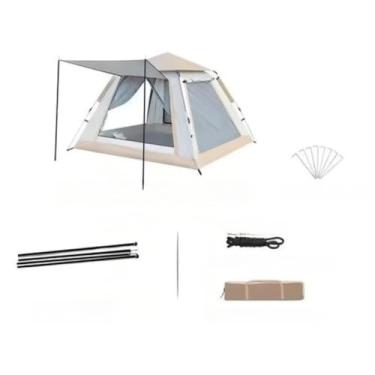 Imagem de Barraca Familiar Automática 4-5 Pessoas, Camping Impermeável 2000mm, UV50+ Proteção Solar, Montagem Rápida 3 Segundos (210x210)