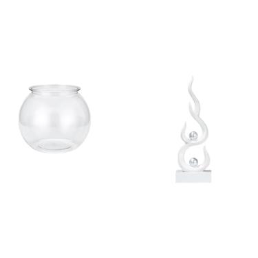 Imagem de Whtkoph Ornamento Transparente para Aquário Pequeno, Vaso para Aquário, Mesa, Decoração de Casa, Estátua Abstrata de Fogo, Figura de