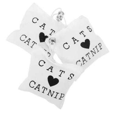 Imagem de SHINEOFI 3 sacos de erva de gato para gatos resistente a arranhões com refil de erva de gato premium material saudável gato interativo para brincadeiras ativas estilo aleatório