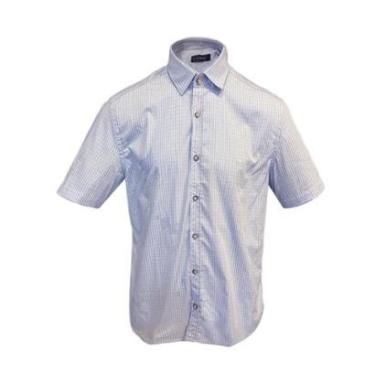 Imagem de Camisa Slim Aramis Tricoline Micro Xadrez Azul-Masculino