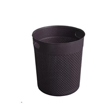 Imagem de Caixote do lixo nórdico vazado latas de lixo de cozinha domésticas com alça sem tampa Liviroom banheiro escritório armazenamento lixeira cesto de papel cesto de lixo/C/D