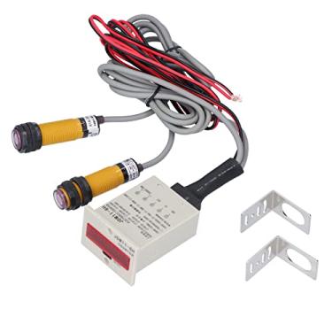 Imagem de QANYEGN Contador digital de LED, ferramenta de contagem digital com display LED, ferramenta de contagem de painel de display digital indutivo para têxteis, máquinas, processamento (AC380V)