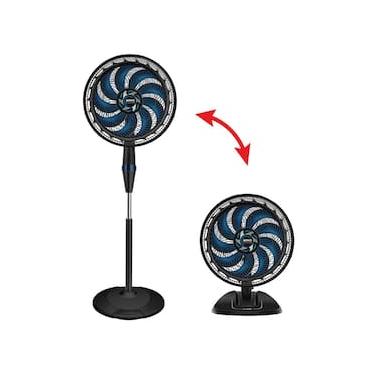 Imagem de Ventilador Arno X-TREME 2 em 1 Mesa ou Coluna VE9M 40cm 160W Silencioso Preto e Azul