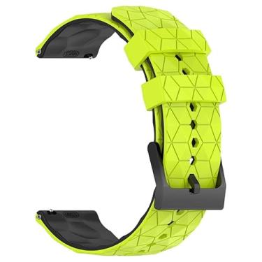 Imagem de IENYU Pulseira esportiva de 20 mm e 22 mm para Samsung Galaxy Watch 5/4 40 de 44 mm Classic 42 de 46 mm Active 2 para Forerunner 265/255/245/645/754/735/945/955 (verde e preto, 22 mm)