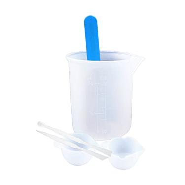 Imagem de Kit de Ferramentas com 6 Copo Medição Silicone para DIY Palitos e Colher Mistura Resina Epóxi Moldes Fabricação Bijuterias Projetos Artesanato Adultos