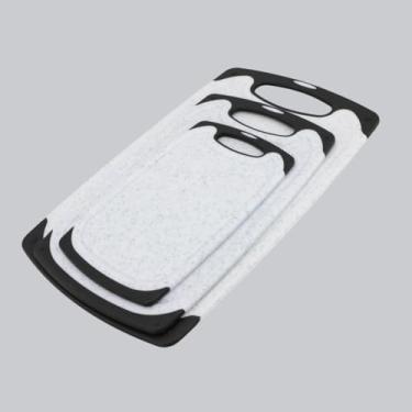 Imagem de Kit de 3 Tábua de Corte para Carne - Prática e Funcional para Cozinha, Resistente a Arranhões e Fácil de Limpeza (Branco)