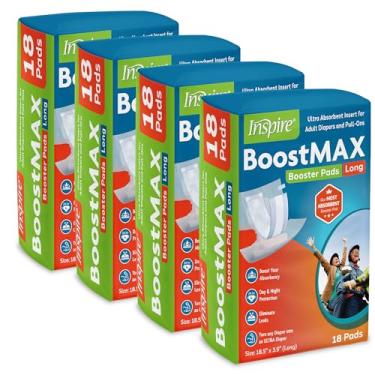 Imagem de Inspire Almofadas Booster Para Incontinência Super Absorventes Extra Longas | Forro De Inserção Para Almofada De Incontinência Para Mulheres E Homens | Inserções De Almofadas De Fraldas Para Fraldas A