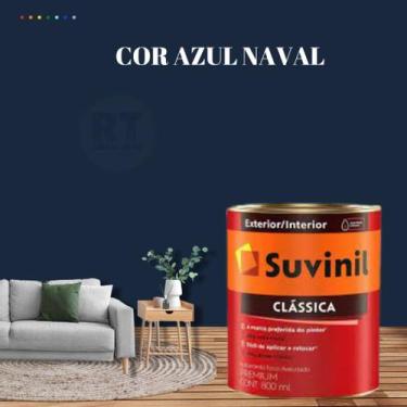 Imagem de Tinta Para Parede Azul Suvinil Clássica 800ml Cor Premium Cor Azul Céu