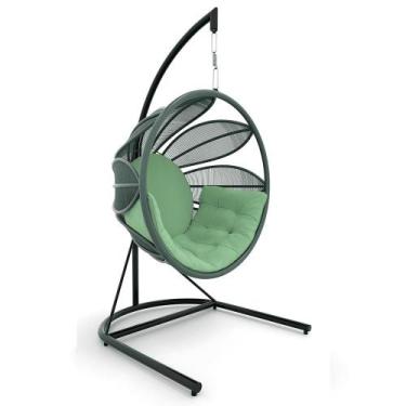 Imagem de Balanço Flor em Corda Náutica Verde Militar - Tecido Lisato Verde Clar