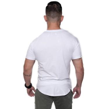 Imagem de Camiseta Longline confort Kruger's Concept - Masculino - PP - Branco, 