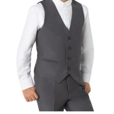 Imagem de Colete Social Slim Infantil Diversas Cores - Nero E-Shop, Cinza escuro