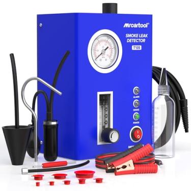 Imagem de MR CARTOOL Máquina De Fumaça Automotiva T105, Testador De Vazamento, Testador De Fumaça Com Bomba De Ar E Manômetro Integrados, Kit De Ferramentas De Detector De Diagnóstico A Vácuo Para Sistema De Ca