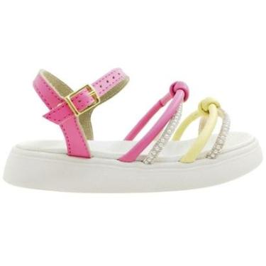 Imagem de Sandália Infantil Molekinha Papete Strass Conforto Feminina-Feminino