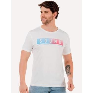Imagem de Camiseta King & Joe Masculina Slim Color Sound Off-White-Masculino