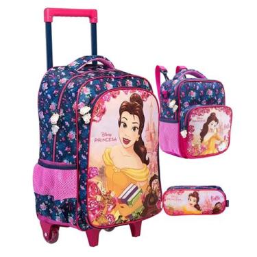 Imagem de Kit Mochila Infantil Bella Princesa Escolar Lancheira Estojo - Xeryus