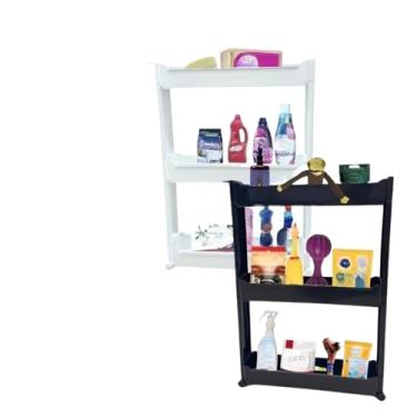 Imagem de Carrinho Organizador Armário Com Rodinhas Organizador De Cozinha Lavanderia Banheiro