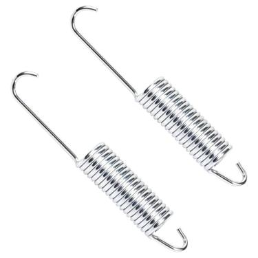 Imagem de LCMLA Molas reclináveis de gancho de pescoço longo de 11,5 cm - Peças de reposição de tensão galvanizada para cadeira de sofá, móveis de trailer e trampolim pequeno, 2 peças