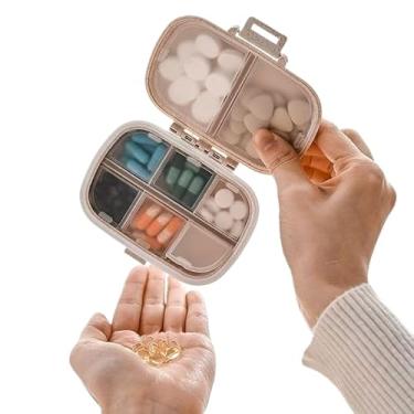 Imagem de Estojo Caixa Organizadora Porta Comprimidos Cápsulas Compacto(8 Graus)