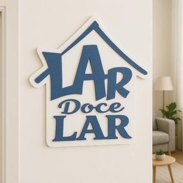 Imagem de Quadro Placa Decorativa Casa Lar Doce Lar em relevo MDF