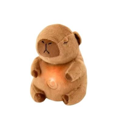 Imagem de Pelúcia Capivara Calmante com Respiração Simulada, Luz Suave e Sons Relaxantes para Dormir