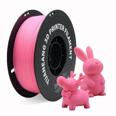 Imagem de YUANEANG Filamento de impressora 3D PLA rosa 1,75 mm, carretel de 1 kg, precisão de ± 0,03 mm, baixa deformação e impressão fácil, ideal para modelos, artesanato, protótipos, decorações e impressões