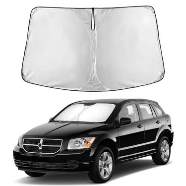 Imagem de EcoNour Para-brisas para Dodge Caliber 2007–2012 | Persiana para janela frontal de ajuste personalizado | Bloqueia raios UV nocivos e reduz o calor | Viseira dobrável com bolsa de armazenamento
