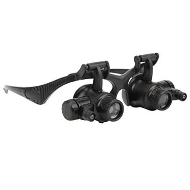 Imagem de Generic Lupa de Vidro Binocular Estrutura Durável Lupa Com Múltiplas Lentes para Reparo de Joias 10X 15X 20X 25X para Reparo de Relógios, Bateria de Lítio LR2025