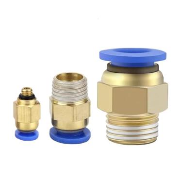 Imagem de 5 peças 4 mm 6 mm 8 mm 10 mm tubo para M5 M6 M8 M10 M12 M14 rosca macho um toque ar pneumático encaixe de tubulação conector rápido DWBPGVUN(PC4-M8x1 5PCS)
