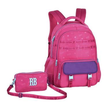 Imagem de Mochila Costa Rebecca bonbon Pochete Menina Juvenil Escola Cor:Rosa, R