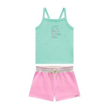 Imagem de Conjunto Infantil Menina Regata e Short Moletinho Somnii-Feminino