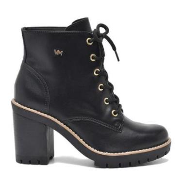 Imagem de Bota Coturno Salto Bloco Via Marte Cano Curto Feminino 006-001-Feminino