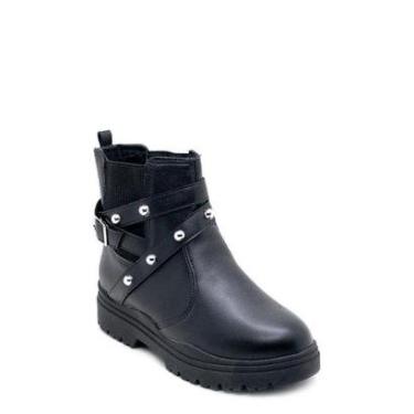 Imagem de Bota Cano Curto Infantil Menina Molekinha 2179.202 Preto-Feminino