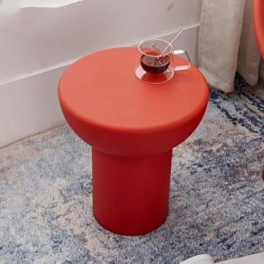 Imagem de Mesa lateral mesa de canto sala de estar cantos laterais domésticos algumas pernas de elefante mesa de centro redonda de plástico moderno minimalista quarto mini banquinho mesa de chá mesa de café