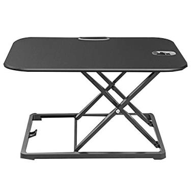 Imagem de Mesa de elevação alternativa, sentar ou ficar em pé, caderno de mesa, mesa de computador de mesa, trabalho alternativo para sentar e ficar em pé, mesa de elevação dobrável elevada, preta de elevação