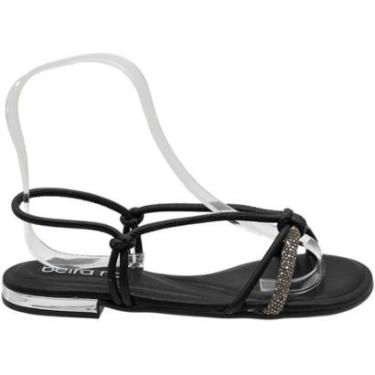 Imagem de Sandália Rasteira Beira Rio Tira Cravejada Feminina-Feminino