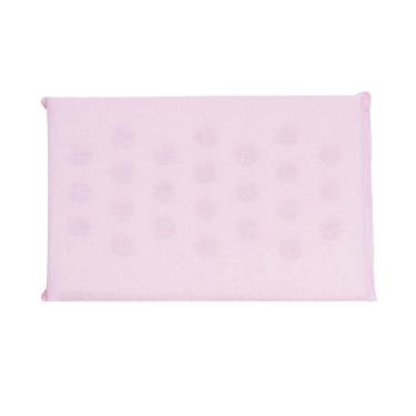 Imagem de 1 Travesseiro Bebê Antissufocante Rosa Liso Carrinho Berço