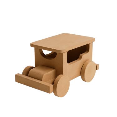 Imagem de 10 Carrinhos Madeira em MDF Brinquedo infantil lembrança decoração