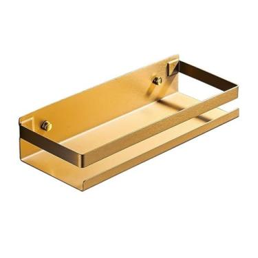 Imagem de CFGH6FDF Prateleiras de banheiro Prateleira de chuveiro de aço inoxidável, suporte de chuveiro fosco moderno de 20-50 cm, organizador de prateleira de chuveiro retangular de metal montado na parede