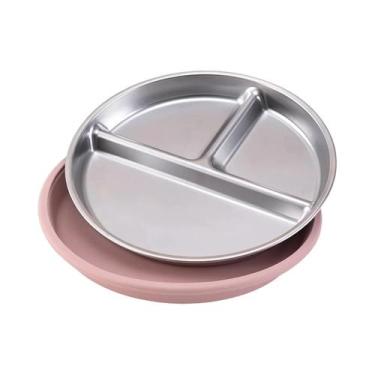 Imagem de Prato De Aço Inoxidável Para Crianças Com Sucção Destacável, Tigela De
