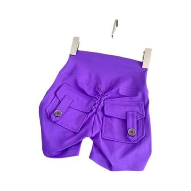 Imagem de Shorts De Yoga Femininos De Cintura Alta Para Treino, Fitness, Levanta