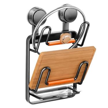 Imagem de Organizador de tampa de panela, suporte superior de panela de sucção de parede | Rack de tampa de panela com economia de espaço, para cozinha, pia de jantar, despensa, casa, apartamento, restaurante