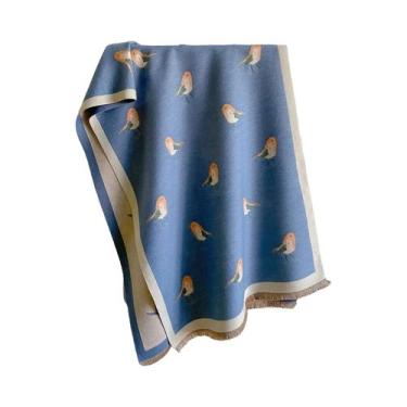 Imagem de Pashmina Feminina Quente De Caxemira Estampada, Xale, Cachecol E Ponch