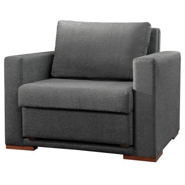 Imagem de Poltrona Cama Hermes Luxo Castellar Móbile Linho Cinza