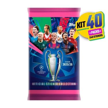 Imagem de Kit Envelope Stickers com 40 pacotes UEFA Champions League 2025/26-Unissex