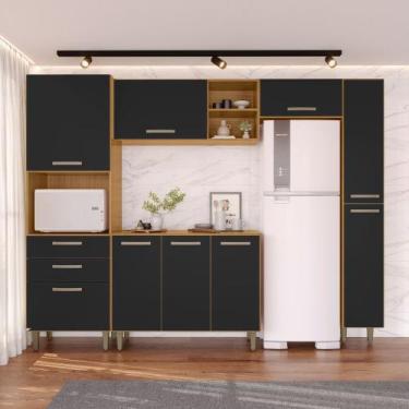 Imagem de Cozinha Completa Luna 5 Peças I01 - Clique Chique Móveis, Carvalho Pre
