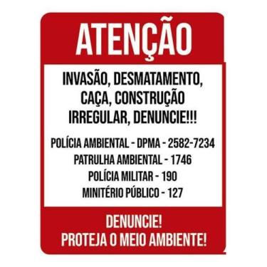 Imagem de Kit 10 Placas Invasão Desmatamento Caça Construção - Sinalizo