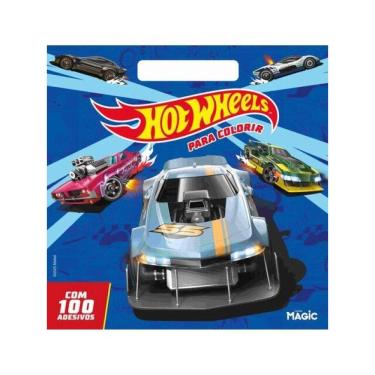 Imagem de Hot Wheels - Colorir Com Alça E 100 Adesivos