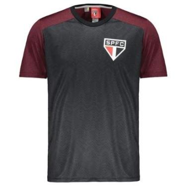 Imagem de Camisa São Paulo Braziline Rede Masculina - Vinho e Preto - P-Masculino