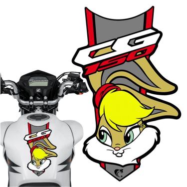 Imagem de Adesivo Faixa Gravata Sem Resina Moto Cg 150/160 Lola Bunny Vermelho Cor Cg 150