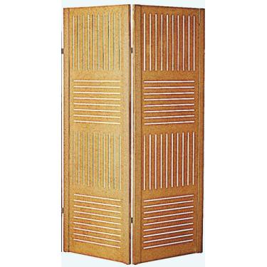 Imagem de 2 Biombo Folha Vertical Horizontal Ripado Divisor Madeira Mdf Painel D